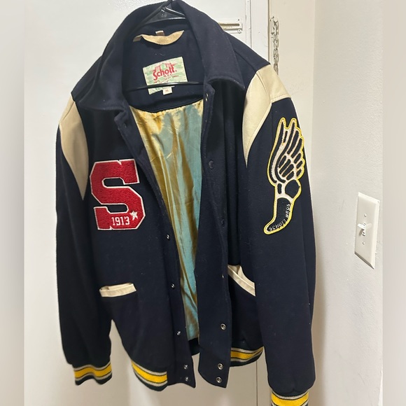 Mens schott NYc Varsity Jacket - Picture 2 of 2